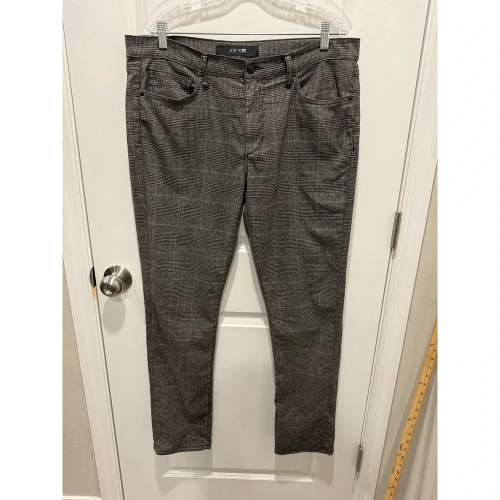 Joe's Jeans Mens Trousers Glen Plaid‎ Grey 36